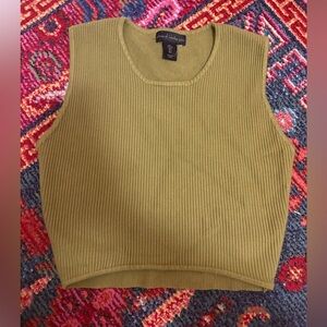 House of Harlow 1960 Green Knit Ribbed Tank